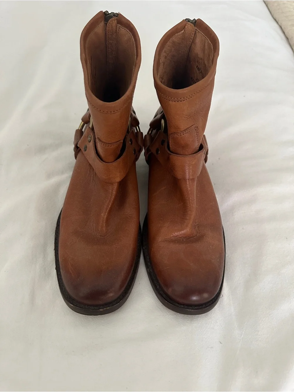 NWOT Frye Veronica Women’s  Brown Leather Harness Boots